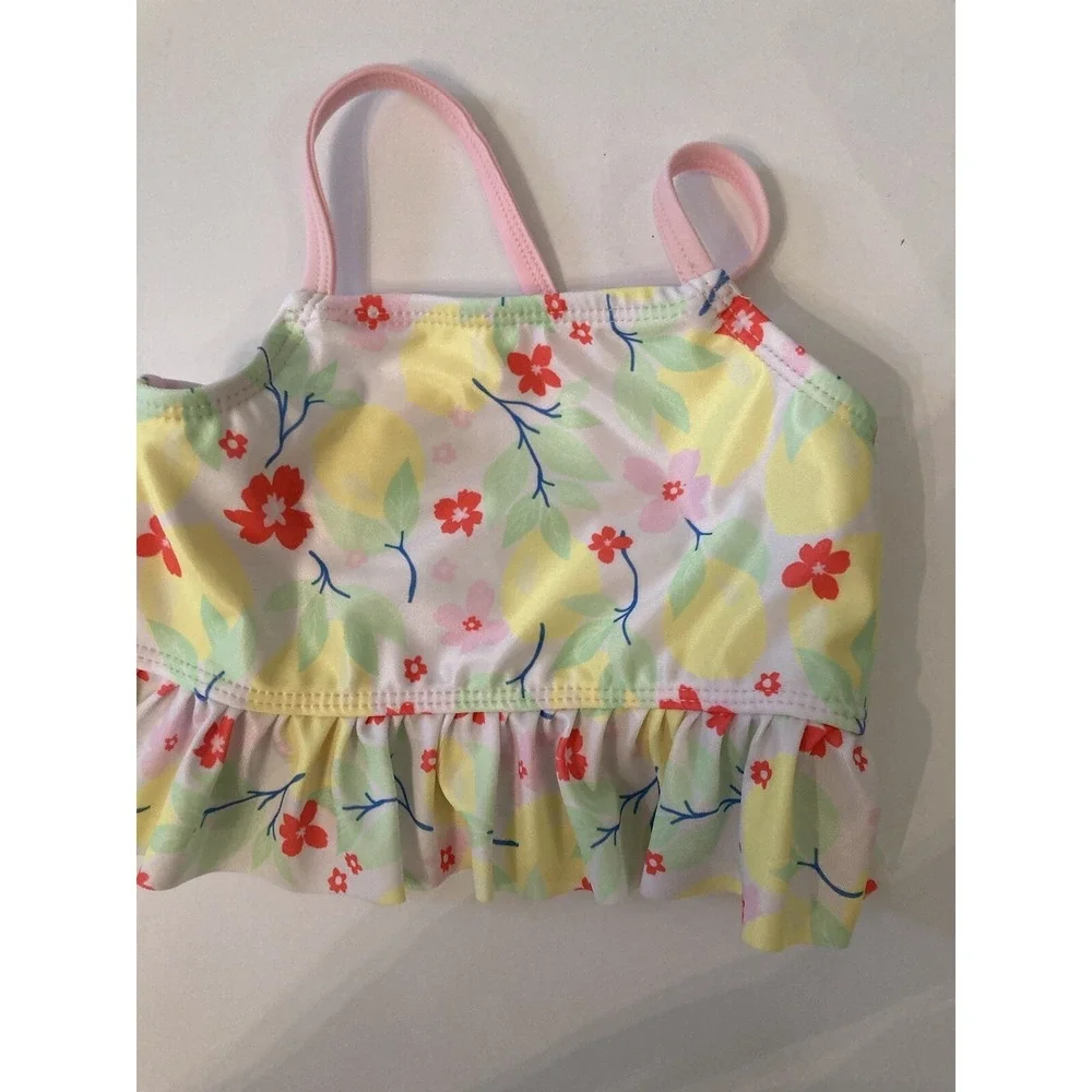 Wonder nation infant girls swimwear‎ 3 Piece  Yellow Floral Sz 12m beach coastal